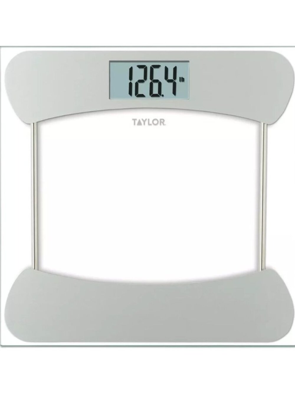 Taylor Glass Digital Scale With 400 LB Capacity Easy-To-Read LCD Display And Tem